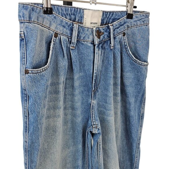 One Teaspoon  Women's Smiths High Rise Pleated Baggy Jeans - Picture 9 of 10